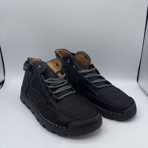 Clohoo Shoes High Top Men Sz Eu 44/ US 10-10.5 Black Lace Up Sneaker New